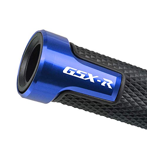 LANQIAN 7/8'' 22mm Motorcycle CNC Aluminum Powersports Handlebar Grips with Grip Ends for GSXR 125 250 300 600 750 1000 1300 Blue - Image 4