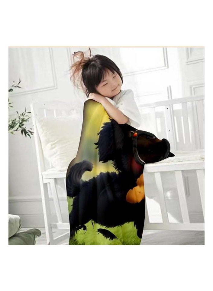 عام بطانية رقيقة من الفانيلا الكرتونية للأطفال أو الطلاب (دافئة ومريحة ومناسبة للنوم والألعاب) 100 سم * 150 سم - 454 - Image 1