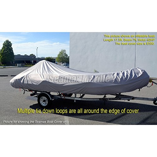 Seamax Inflatable Boat Cover, D Series for Beam Range 5.8' to 6.4' (FEET), 5 Sizes fits Length 12.2' to 16.5' (FEET) (D430 - Max Length 14ft) - Image 5