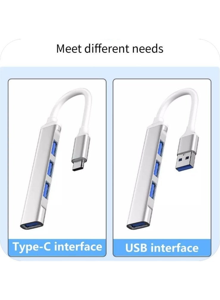 موزّع USB 3.0 4 في 1 بمنفذ Type-C – تصميم نحيف من الألومنيوم – سرعة نقل بيانات 5 جيجابت/ثانية – متوافق مع ماك بوك إير/برو وملحقات الكمبيوتر - Image 4