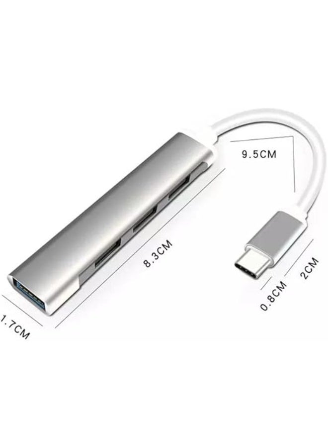 موزّع USB 3.0 4 في 1 بمنفذ Type-C – تصميم نحيف من الألومنيوم – سرعة نقل بيانات 5 جيجابت/ثانية – متوافق مع ماك بوك إير/برو وملحقات الكمبيوتر - Image 5