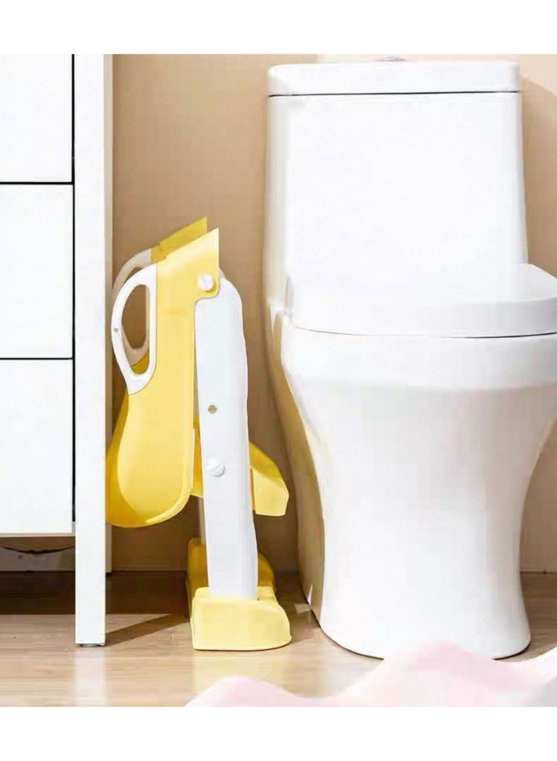 Adjustable Potty Ladder Seat for Toilet Training with Steps, Handle & Soft Cushion Design Non Slip & Space Efficient Toddlers & Children Unisex Foldable & Easy Assembly Splash Guard Included - Image 4