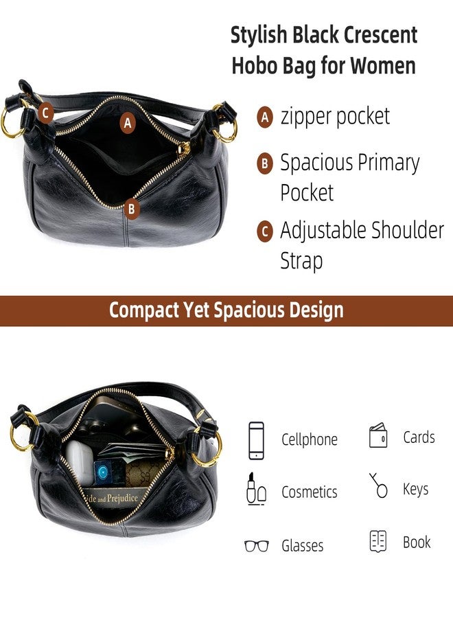celestina Small Shoulder Bag for Women Adjustable Strap, Cute Hobo Purses and Handbags Trendy Fashion Crescent Underarm Clutch - Image 5