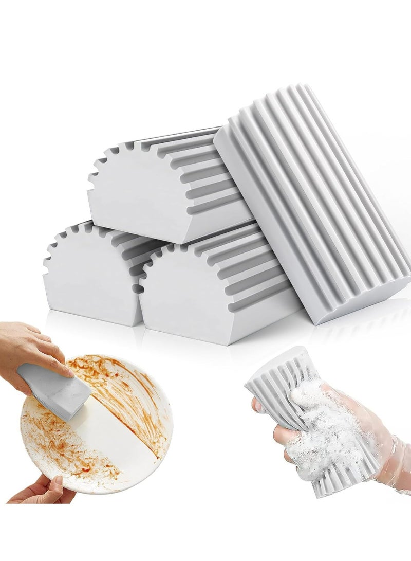 Oasisgalore Reusable Cleaning Sponges Brush (4-Pack), Dusters for Baseboards, Ceiling Fans, Kitchen, Blinds, Windows. - Image 1