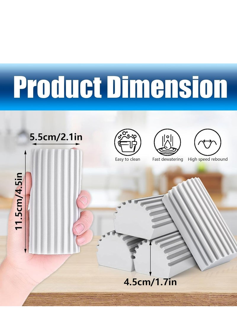 Oasisgalore Reusable Cleaning Sponges Brush (4-Pack), Dusters for Baseboards, Ceiling Fans, Kitchen, Blinds, Windows. - Image 2