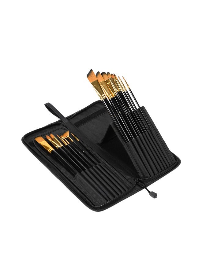 NIBEMINENT 14-Piece Professional Painting Watercolor Brush Set Multicolour
