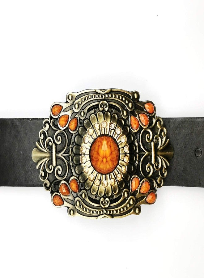 YOQUCOL Native American Belt Buckle Bronze Bohemian Indian Style Belts Buckle For Men - Image 2