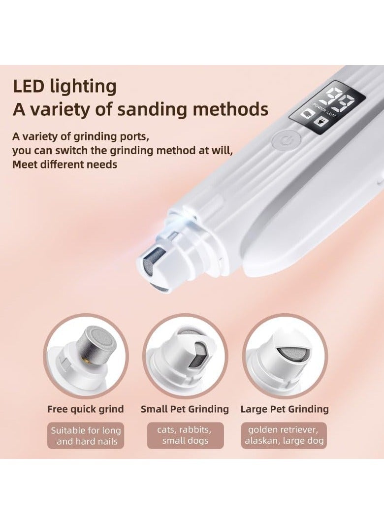 Generic Dog & Cat Nail Clipper and Grinder 2 in 1, Rechargeable with Multiple Sanding Ports and Splash Guard. LED Light on Both Ends, Comes with a Screen to Display Power and Working Status - Image 5