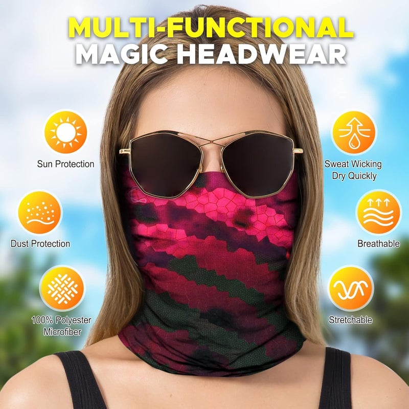 JOEYOUNG Headwear, Bandana, Neck Gaiter Head Wrap Headband Balaclava Magic Scarf - Image 2