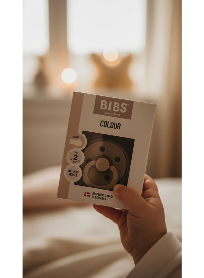 BIBS Pacifier Natural Rubber Round Nipple 6M+ - Image 1