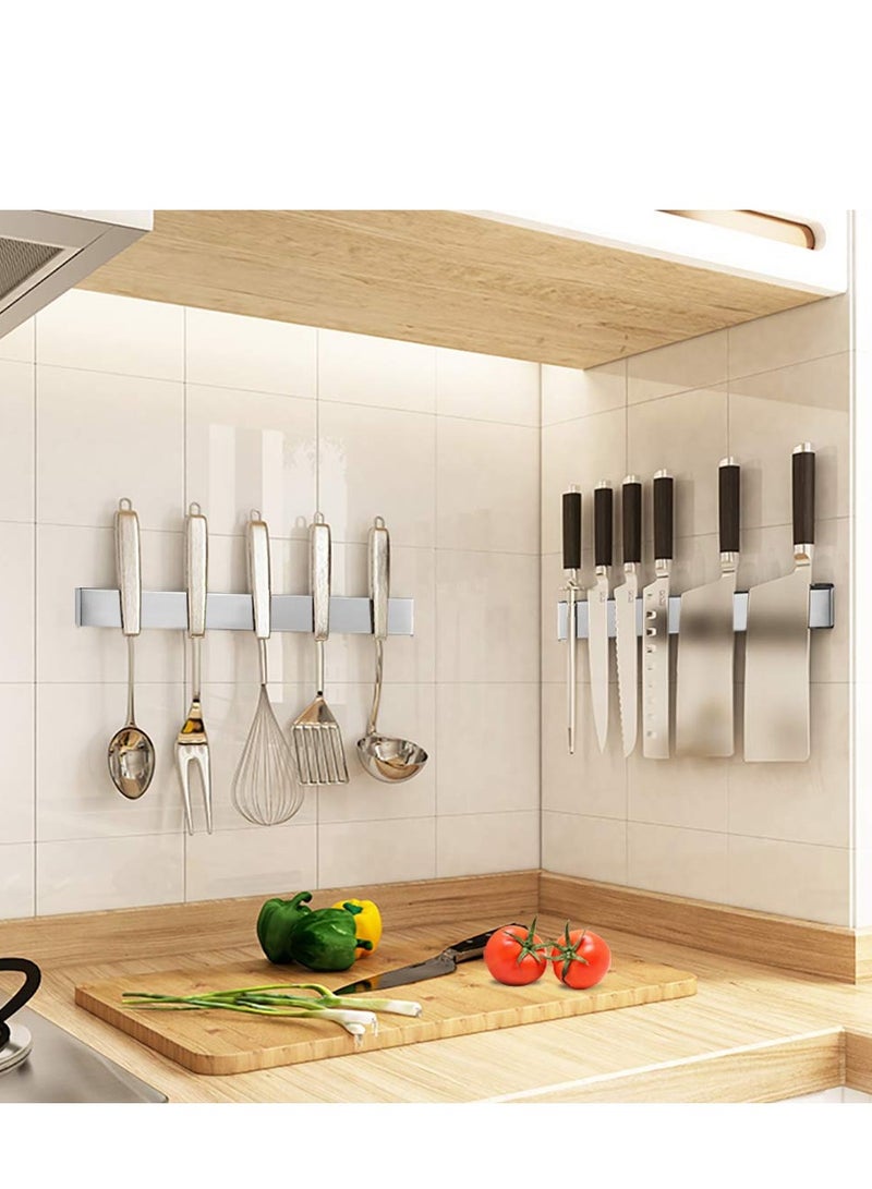 Excefore حامل سكين مغناطيسي بطول 40 سم للجدار، استخدام متعدد الأغراض كحامل سكين، شريط سكين مغناطيسي، استخدام كحامل سكين، رف سكين، شريط سكين - Image 3