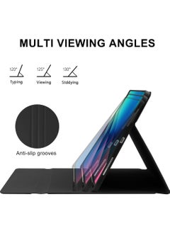 Rock Pow Keyboard Case For iPad Air 13 inch (M3/M2, 2025/2024),iPad Pro 12.9 inch (6th2022/5th2021/4th2020/3th2018),Wireless Detachable Keyboard with Type-C Charging Magnetic Cover with Pencil Holder for iPad Air 13inch 2025/2024 and Pro 12.9inch (2022-2018)  - Image 4