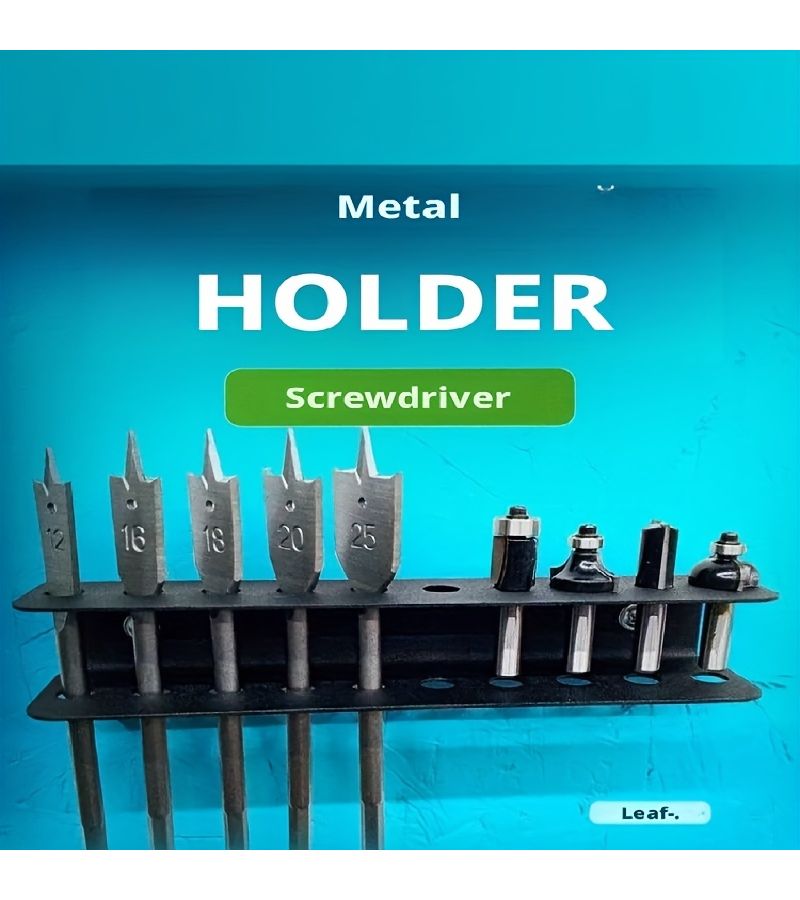 Specialized Iron Metal Storage Rack For Screwdrivers Milling Cutters And Drill Bits With Clear Categorization And Quick Access For Workbench Tidying Utility Shelves - Image 1
