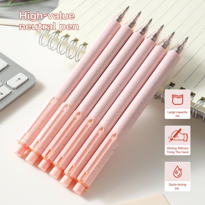 RIANCY Cute Pink Pens Black Ink 25PCS Retractable Gel Pens Writing Extra Fine Point 0.5mm Gift for Women Journaling Teachers Stationery Office School - Image 4