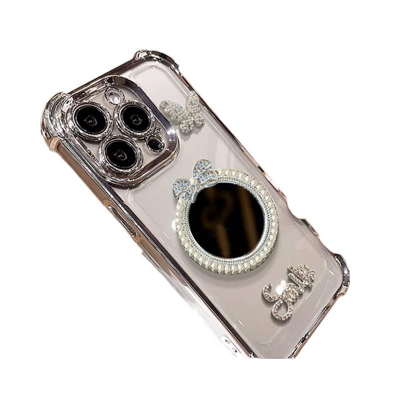 Protective Case | Drop Protection | Mirror | Shockproof Cover for Samsung Galaxy A54 | Silver TPU - Image 3
