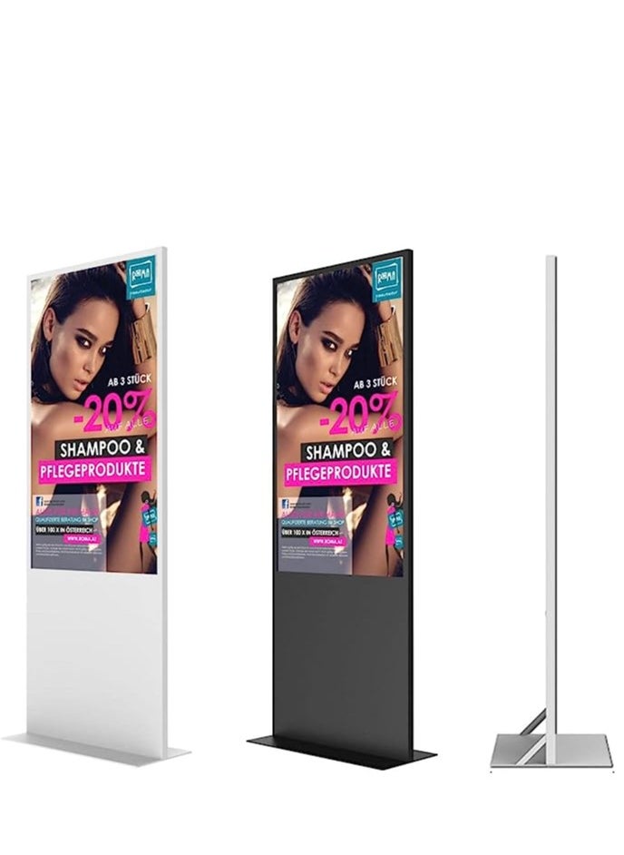 Generic - Digital Signage 55 inch  Touch LCD Digital Signage and displays Full Ultra Slim Portable Player Advertising Screen Vertical Display Outdoor Standing LCD for Advertisement (55inch, Black) - Image 1