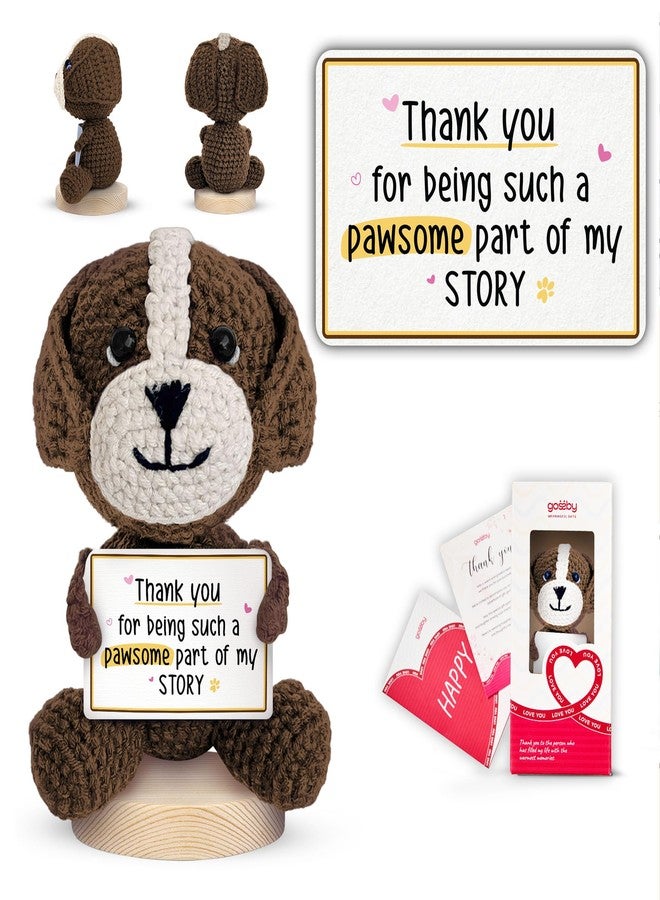 Gossby Inspirational Gift for Women, Men - Positive Dog Crochet - Thank You for Being A Pawsome Part - Christmas, Birthday, Appreciation Thank You, Dog Lover Gift Coworker, Sister, Friend, Teacher - Image 1