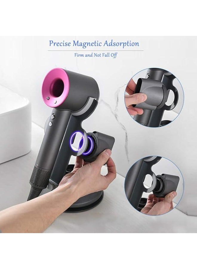 Hair Dryer Holder Stand for Dyson Supersonic Hairdryer, Aluminum Alloy Stand Power Plug Holder, Bathroom Organizer for Dyson Hair Dryer Care Tools(black） - Image 4