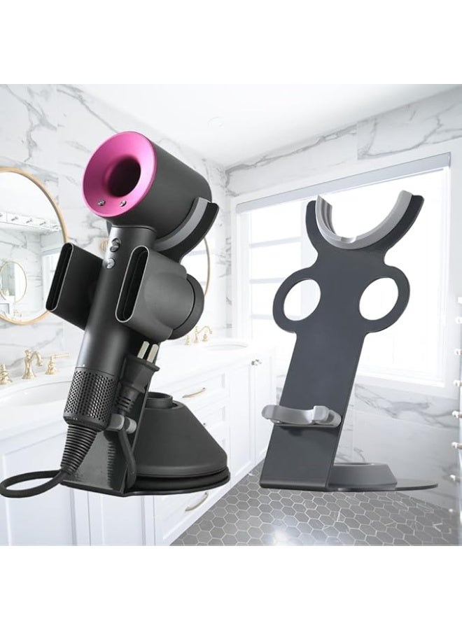 Hair Dryer Holder Stand for Dyson Supersonic Hairdryer, Aluminum Alloy Stand Power Plug Holder, Bathroom Organizer for Dyson Hair Dryer Care Tools(black） - Image 5