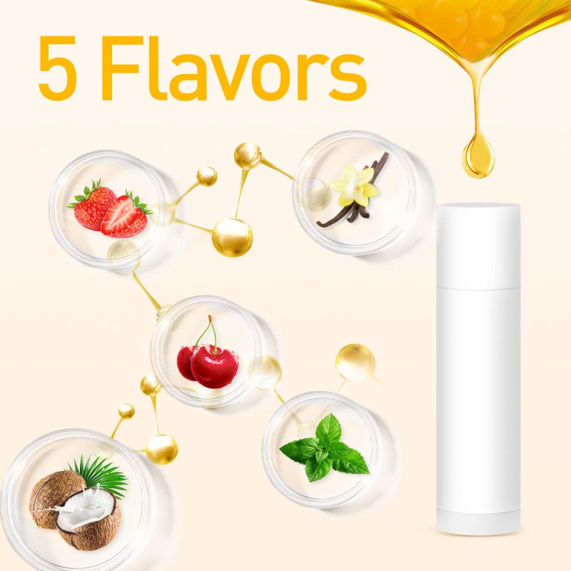 DMSKY 50 Pack Lip Balm Unlabeled, Natural Lip Balms Bulk Blank Tube, Lip Balm for Party Favors and Gift Basket Filling, Wedding or Baby Shower-5 Flavors - Image 2