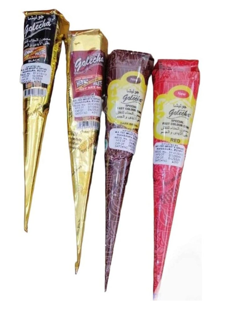 جوليتشا حنه جوليشيا  4  قرطاس الوان  اسود - احمر -كستنائى -بنى - Image 1