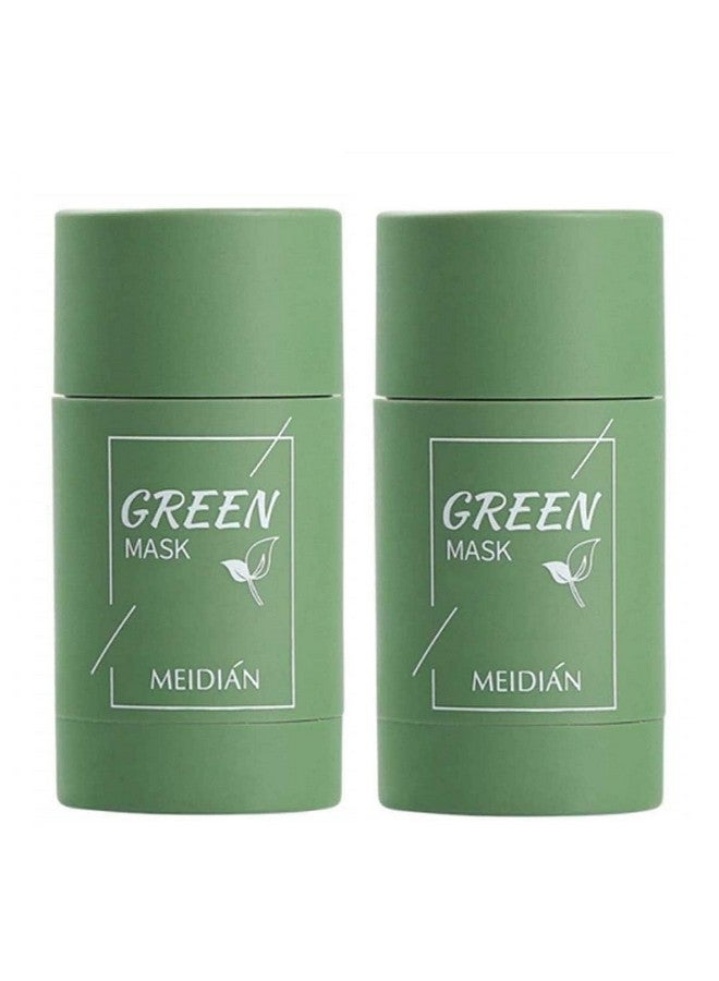 MISEDI 2 Pcs Green Tea Mask Stick for Face, Blackhead Remover with Green Tea Extract, Green Mask Stick for Face Moisturizing, Deep Pore Cleansing for All Skin Types (Green Tea Mask) - Image 1