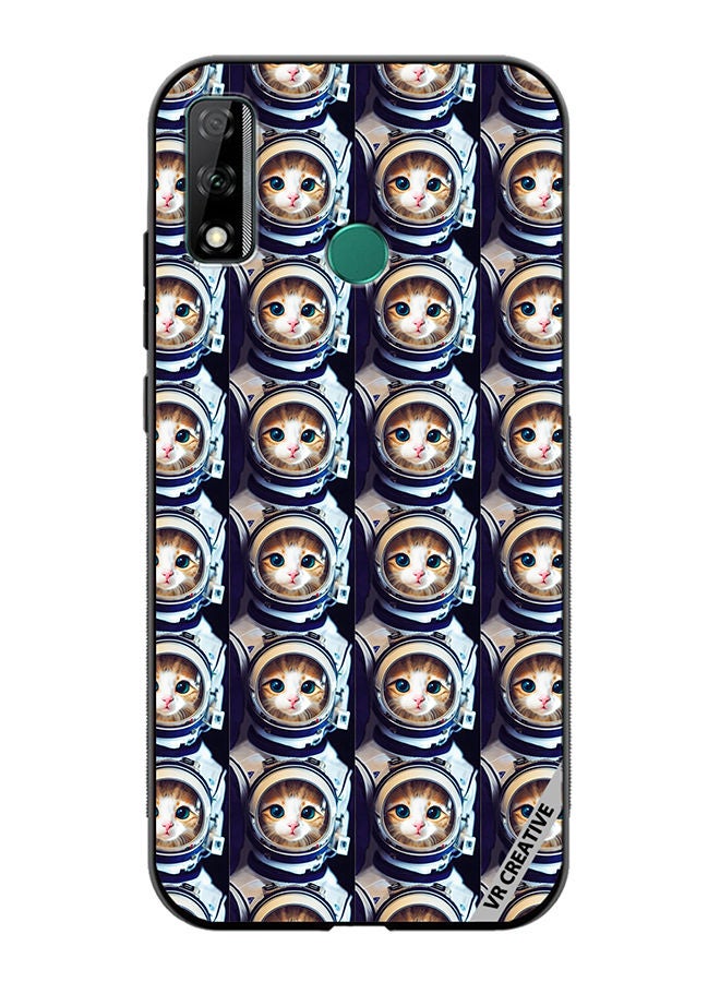 VR CREATIVE Protective Case Cover For Huawei Y8s Cat Face Inside Astronauts Helmet Pattern Design Multicolour  - Image 1