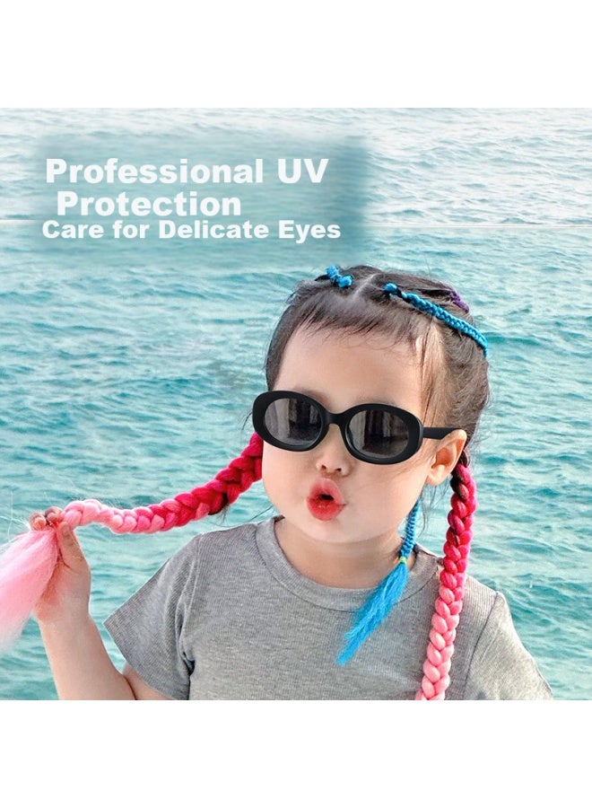 Pulais Children's Sungl, Uv Protection For Boys And Girls, High Definition, Waterproof, Scratch-resistant, Impact-resistant, Protective Eyewear, Sun Gl 24042, Pink-gray Frame - Image 1