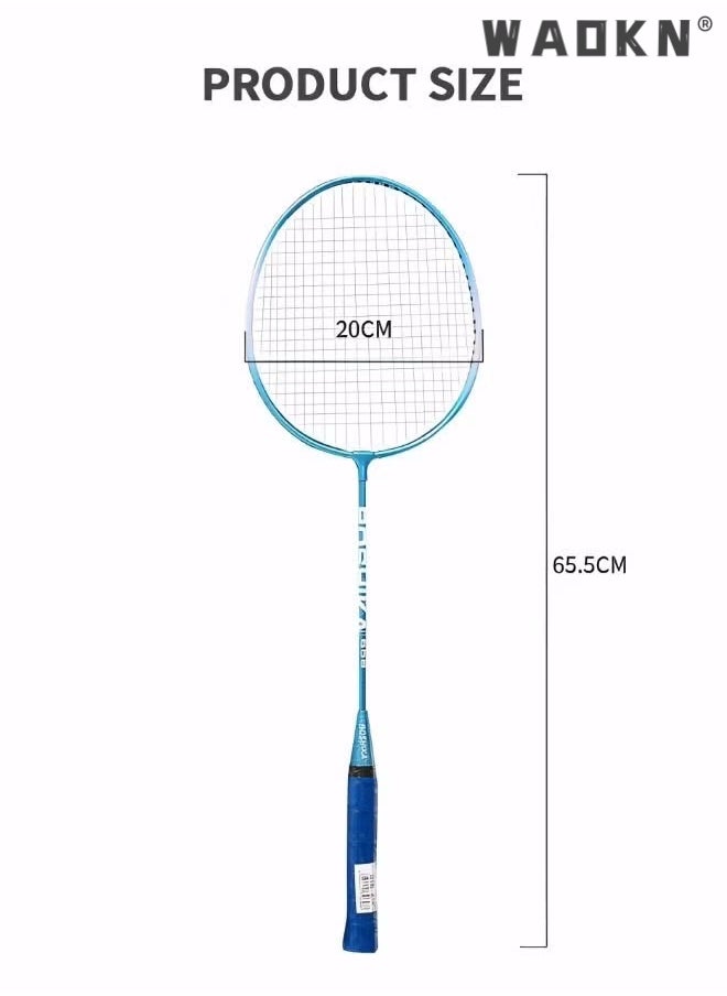WAOKN - Badminton Racket Set, Lightweight Professional Badminton Racket Set for Badminton Racquets Badminton Rackets Set, Lightweight Badminton Rackets Professional Set with 3 Nylon Ball, 1 Badminton Bag - Image 1