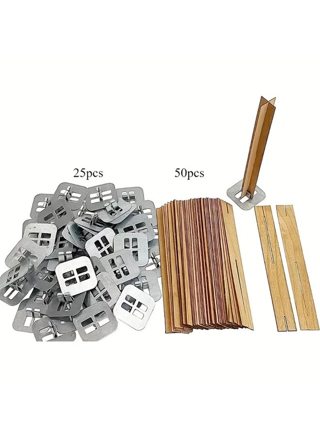 Cross Shaped Wooden Wicks 6cm Natural Smokeless For DIY Candle Making 25 Sets 75 Pcs - Image 5