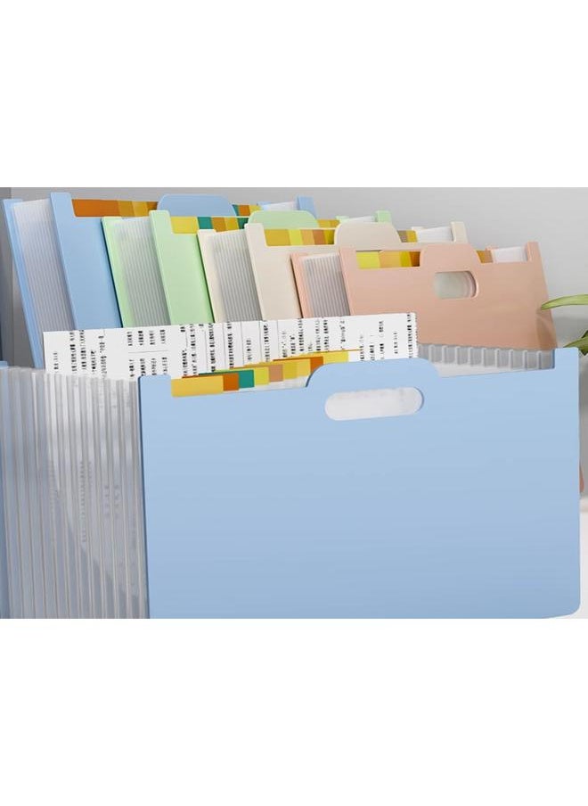 Thoraya - A4 Expanding File Folder Large Capacity Flexible Portable Expandable Filing Box Desktop Accordion Folders for Student - Image 1