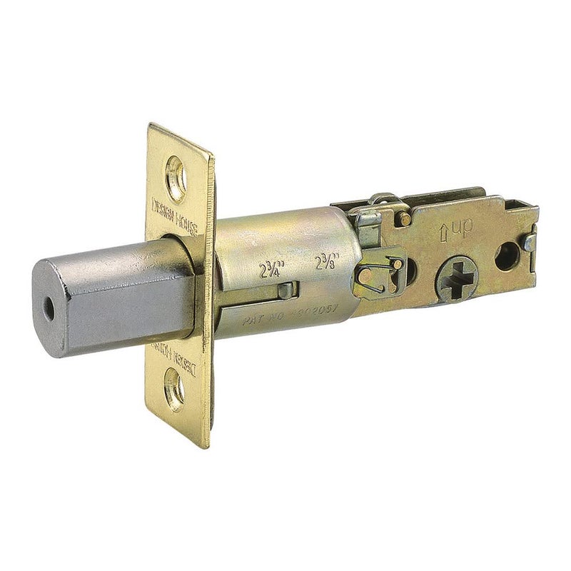 Design House 786103 2Way Replacement Square Corner Deadbolt Latch Polished Brass - Image 2