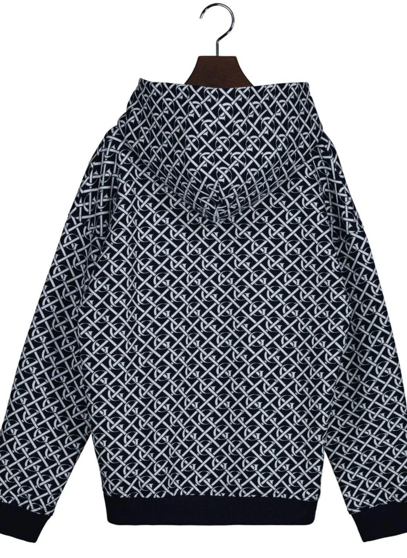 غانت Gant Teen Boys Oversized Monogram Hoodie