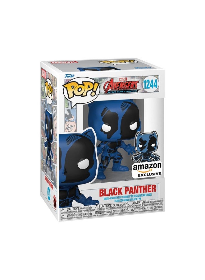 Funko Pop! & Pin: The Avengers: Earth's Mightiest Heroes - 60th Anniversary, Black Panther with Pin, Amazon Exclusive - Image 1