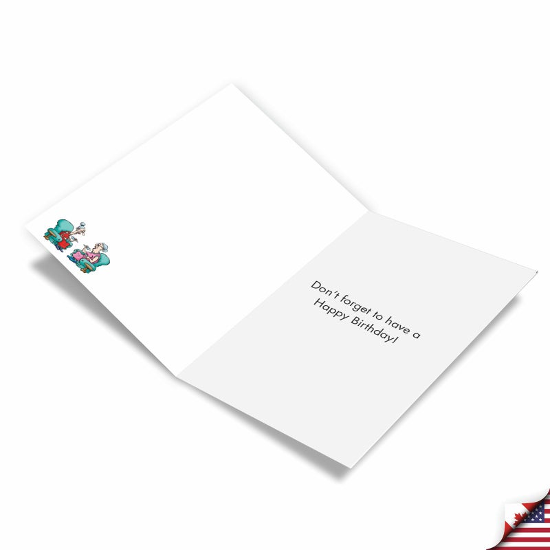 NobleWorks - 1 Funny Birthday Card for Women, Wife - Happy Bday Cartoon, Woman Notecard with Envelope - Bad Memory C3680BDG - Image 2