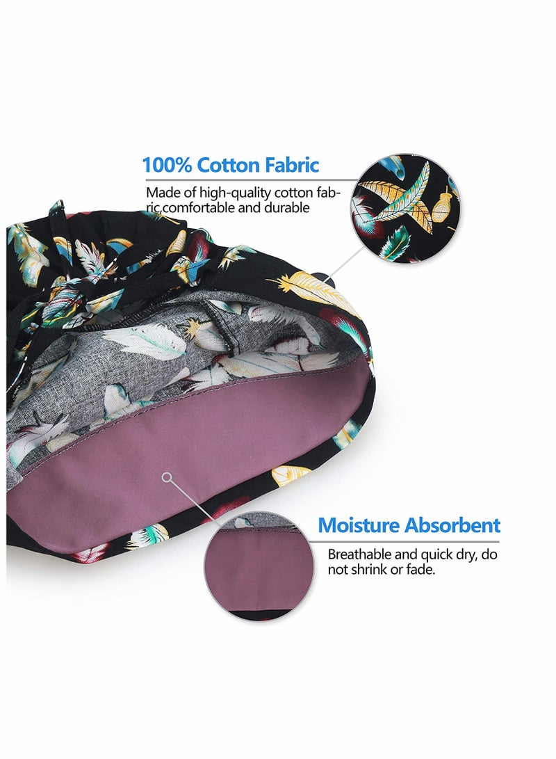 KASTWAVE Adjustable Working Cap with Button Long Hair, Sweatband Cotton Ponytail Holder, Tie Back Hats for Women & Men, One Size - Image 4