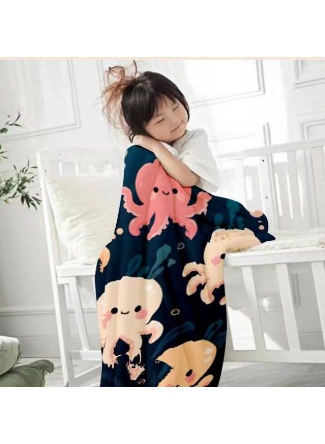 عام بطانية رقيقة من الفانيلا الكرتونية للأطفال والرضع (دافئة ومريحة، ومناسبة للنوم والألعاب) 70 سم * 100 سم - Image 3