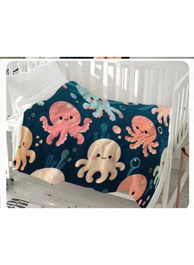 عام بطانية رقيقة من الفانيلا الكرتونية للأطفال والرضع (دافئة ومريحة، ومناسبة للنوم والألعاب) 70 سم * 100 سم - Image 2