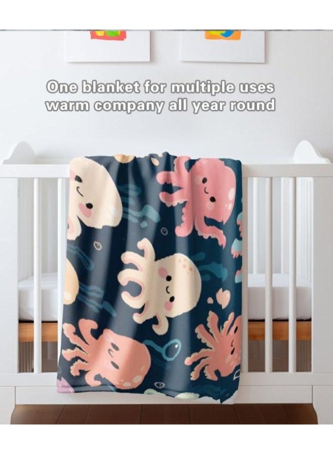 عام بطانية رقيقة من الفانيلا الكرتونية للأطفال والرضع (دافئة ومريحة، ومناسبة للنوم والألعاب) 70 سم * 100 سم - Image 4