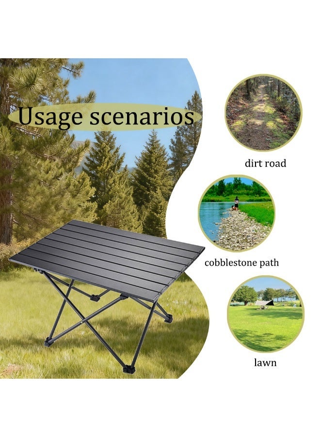 lightweight Outdoor Camping Folding Table - Black - Image 3
