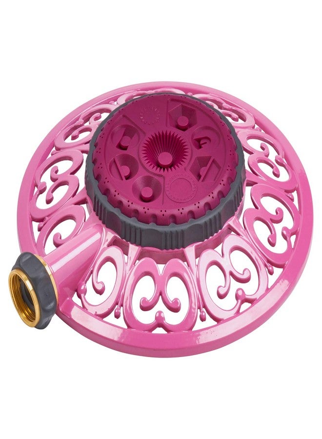 Melnor Sprout 65100-AMZ Metal 8-Pattern Sprinkler and QuickConnect Product Adapter Amazon Bundle, Raspberry Red - Image 4