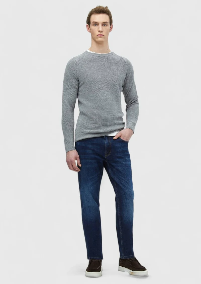 Ramsey Grey Knitwear Sweatshirt