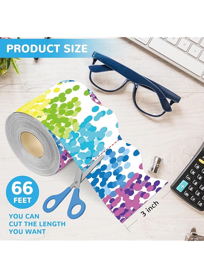 إيروريكس لفافات حواف قصاصات ورقية بألوان قوس قزح، حدود لوحات الإعلانات، لوازم تزيين لوحات الملصقات، شرائط تزيين للوحات الإعلانات، استخدام المعلم والطالب في ديكور الفصول الدراسية - Image 2