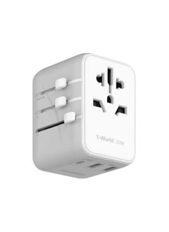 Momax momax UA11W 1-World 20W 3Port+AC Travel Adapter -White  - Image 3