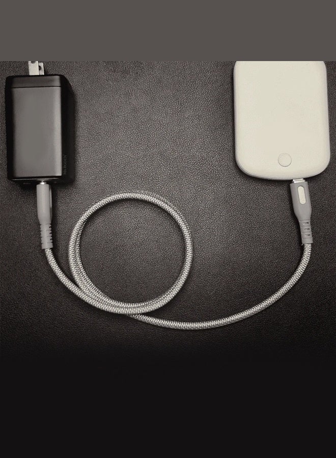 CATANES USB-C to USB-C Magnetic Charging Cable (1M) - PD Fast Charge, Detachable & Tangle-Free Design - Light Grey - Image 5