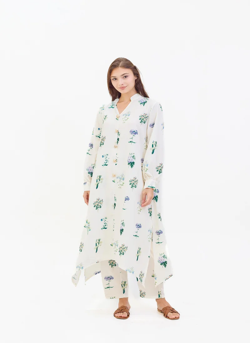 Hassal Two Piece Floral Printed Suit