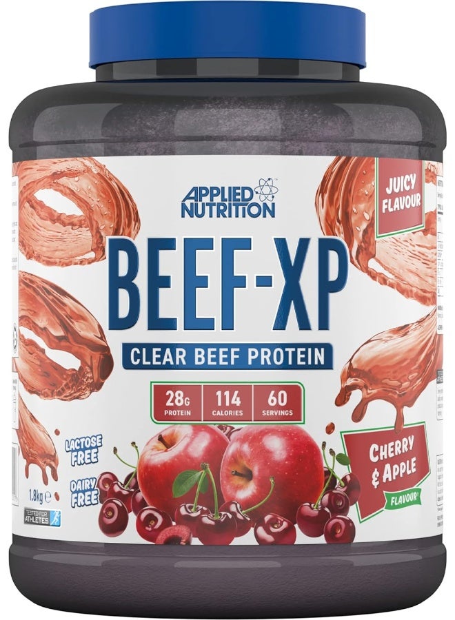 Applied Nutrition Beef Xp Clear Hydrolysed Beef Protein Isolate Fruit Juice Style Dairy Free 60 Servings Cherry And Apple - Image 1
