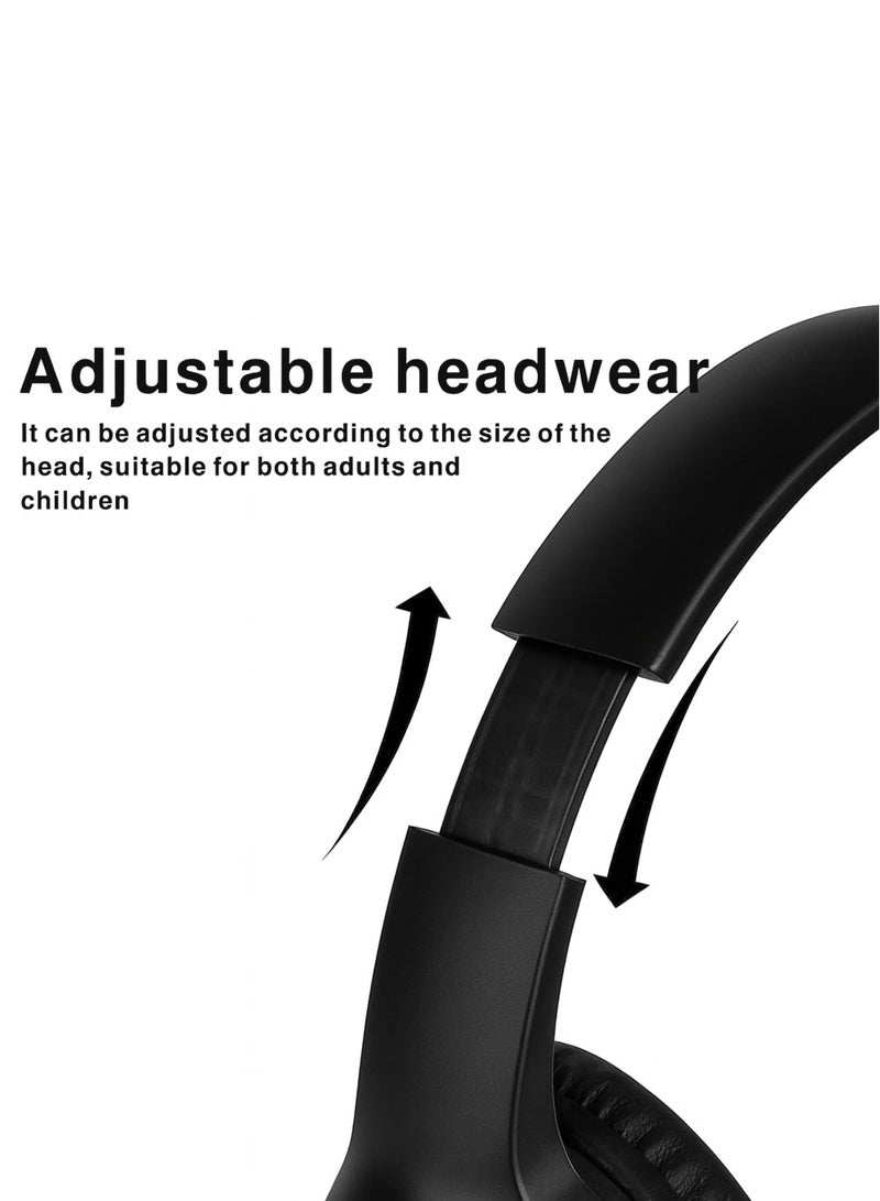 سماعات رأس لاسلكية - صوت ستيريو عالي الدقة، اتصال سريع، عزل الضوضاء، تصميم خفيف الوزن وقابل للطي، شحن سريع من النوع C، دعم سلكي 3.5 ملم - مثالية للسفر وصالة الألعاب الرياضية والعمل والاستخدام اليومي. - Image 4