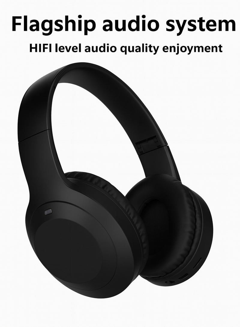 سماعات رأس لاسلكية - صوت ستيريو عالي الدقة، اتصال سريع، عزل الضوضاء، تصميم خفيف الوزن وقابل للطي، شحن سريع من النوع C، دعم سلكي 3.5 ملم - مثالية للسفر وصالة الألعاب الرياضية والعمل والاستخدام اليومي. - Image 2