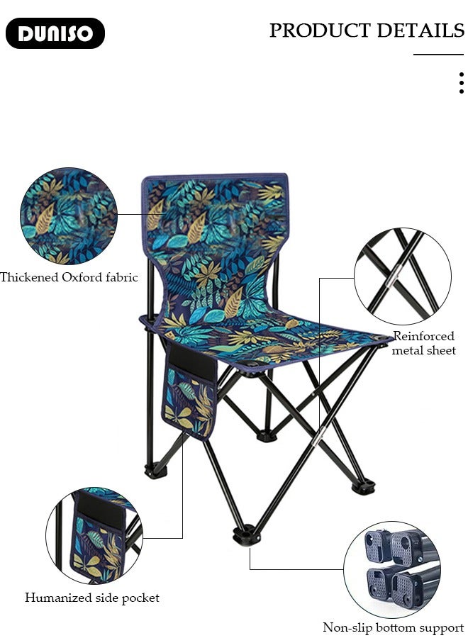 DUNISO طاولة تخييم قابلة للطي ومجموعة 4 كراسي، طاولة نزهة محمولة من الألمنيوم قابلة للطي خفيفة الوزن مع حقيبة حمل، طاولات نزهة قابلة للطي للتخييم، النزهات، الشاطئ، الصيد، الشواء (1*طاولة و4*كراسي) - Image 4